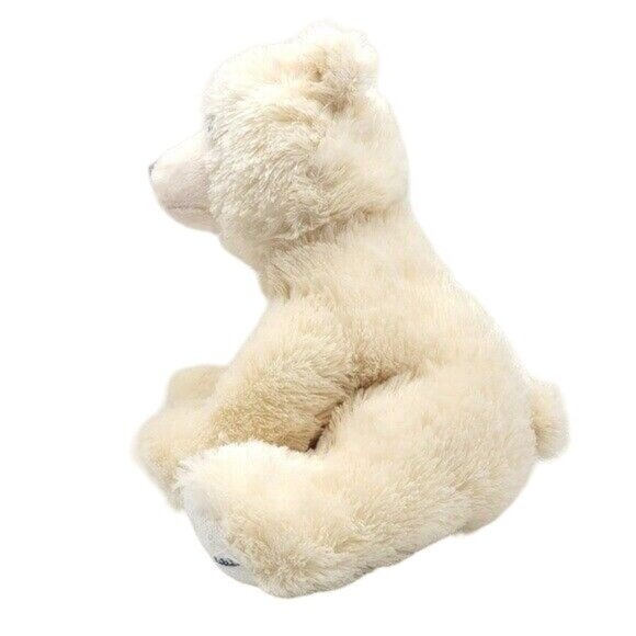 Smithsonian Polar Bear Plush Ivory 11" Sitting Embroidered Realistic Souvenir - Picture 3 of 11